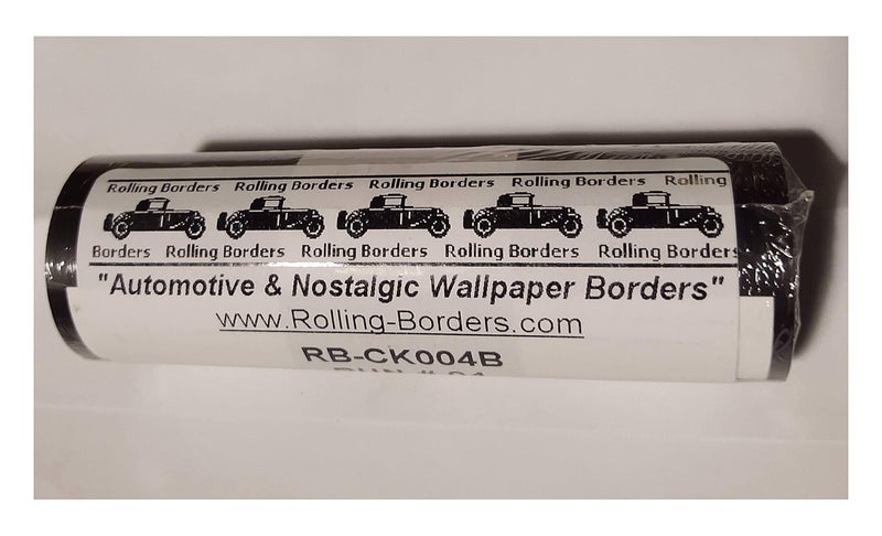 Rolling Borders Checkered Flag Cars Wallpaper Border-4.5 Inch (Black Edge) - Image 2